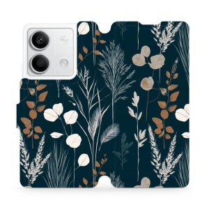 Flip pouzdro na mobil Xiaomi Redmi Note 13 5G - Mobiwear VB27S, trávy na sytě tyrkysové