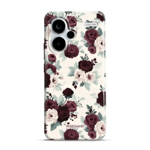 Odolný kryt na mobil Xiaomi Redmi Note 13 Pro Plus - Mobiwear Elite Pro EB31E, růže se šalvějí na krémové