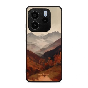 Lesklý kryt na mobil Xiaomi Redmi Note 14 4G - Mobiwear Glossy GB35G, mlhavé údolí v horách