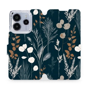 Flip pouzdro na mobil Xiaomi Redmi Note 14 4G - Mobiwear VB27S, trávy na sytě tyrkysové