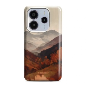 Odolný kryt na mobil Xiaomi Redmi Note 14 5G - Mobiwear Elite Pro EB35E, mlhavé údolí v horách