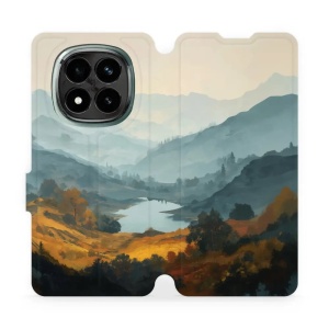 Flip pouzdro na mobil Xiaomi Redmi Note 14 Pro Plus 5G - Mobiwear VB36S, jezero v údolí