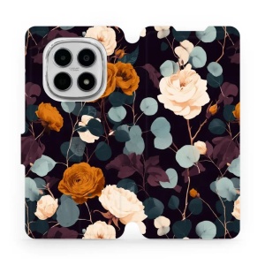 Flip pouzdro na mobil Xiaomi Redmi Note 15 4G - Mobiwear VB25S, rezavé růže v noci