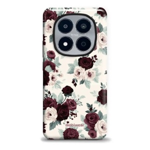 Odolný kryt na mobil Xiaomi Redmi Note 15 Pro 5G - Mobiwear Elite Pro EB31E, růže se šalvějí na krémové