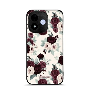 Lesklý kryt na mobil Xiaomi Redmi Note 17 - Mobiwear Glossy GB31G, růže se šalvějí na krémové