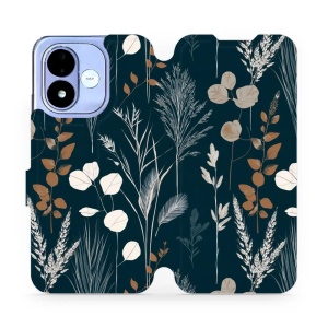 Flip pouzdro na mobil Xiaomi Redmi Note 17 - Mobiwear VB27S, trávy na sytě tyrkysové