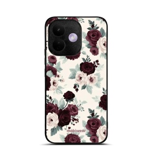 Lesklý kryt na mobil Xiaomi Redmi Note 17 Pro 5G - Mobiwear Glossy GB31G, růže se šalvějí na krémové