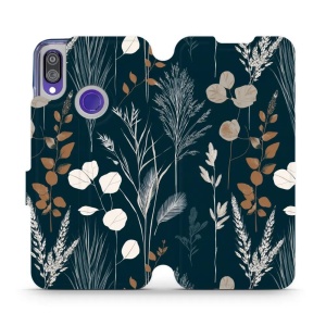 Flip pouzdro na mobil Xiaomi Redmi Note 7 - Mobiwear VB27S, trávy na sytě tyrkysové