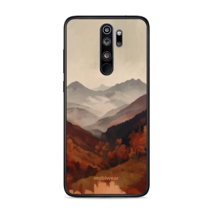 Lesklý kryt na mobil Xiaomi Redmi Note 8 Pro - Mobiwear Glossy GB35G, mlhavé údolí v horách
