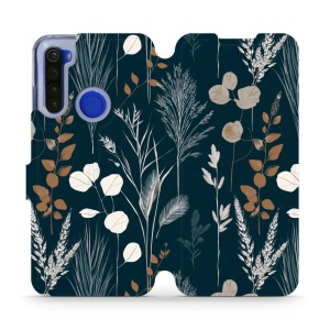 Flip pouzdro na mobil Xiaomi Redmi Note 8T - Mobiwear VB27S, trávy na sytě tyrkysové