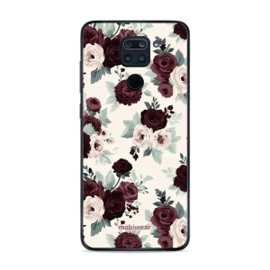 Lesklý kryt na mobil Xiaomi Redmi Note 9 - Mobiwear Glossy GB31G, růže se šalvějí na krémové