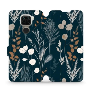 Flip pouzdro na mobil Xiaomi Redmi Note 9 - Mobiwear VB27S, trávy na sytě tyrkysové