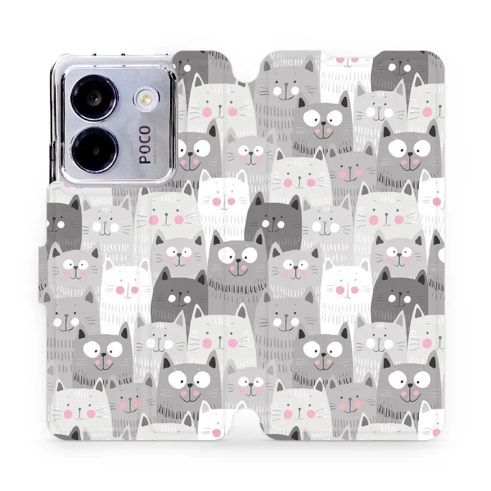 Flipové pouzdro Mobiwear - Xiaomi POCO M7 Pro 5G - M099P Kočičky