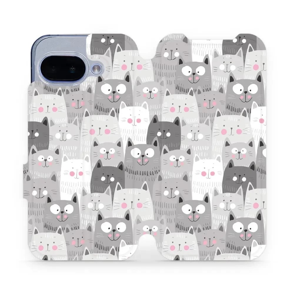 Flipové pouzdro Mobiwear - Google Pixel 9A - M099P Kočičky