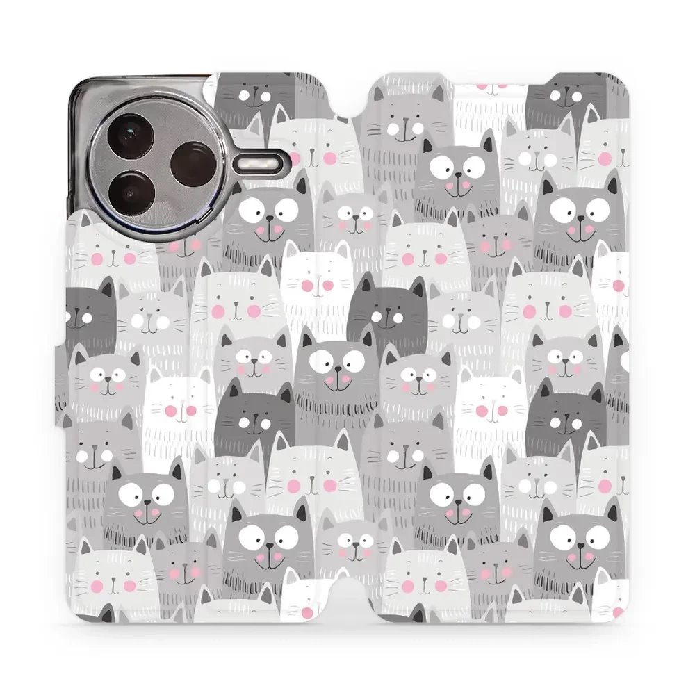 Flipové pouzdro Mobiwear - Xiaomi POCO F7 Pro 5G - M099P Kočičky