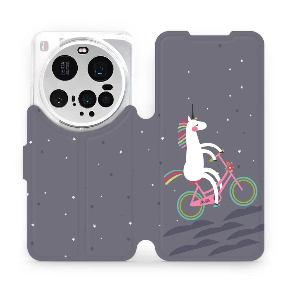 Flipové pouzdro Mobiwear - Xiaomi 15 Ultra - V024P Jednorožec na kole