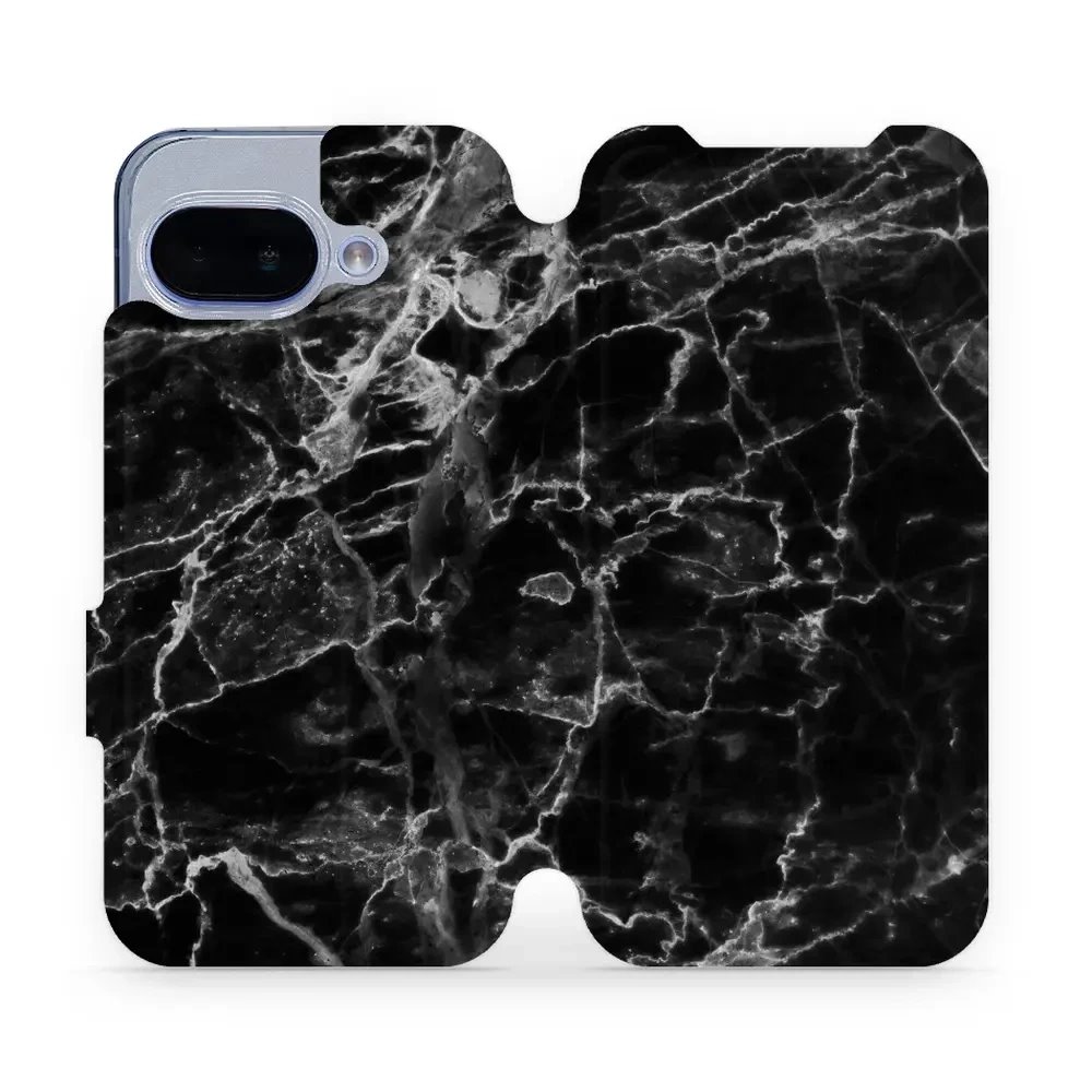 Flipové pouzdro Mobiwear - Google Pixel 9A - V056P Černý mramor