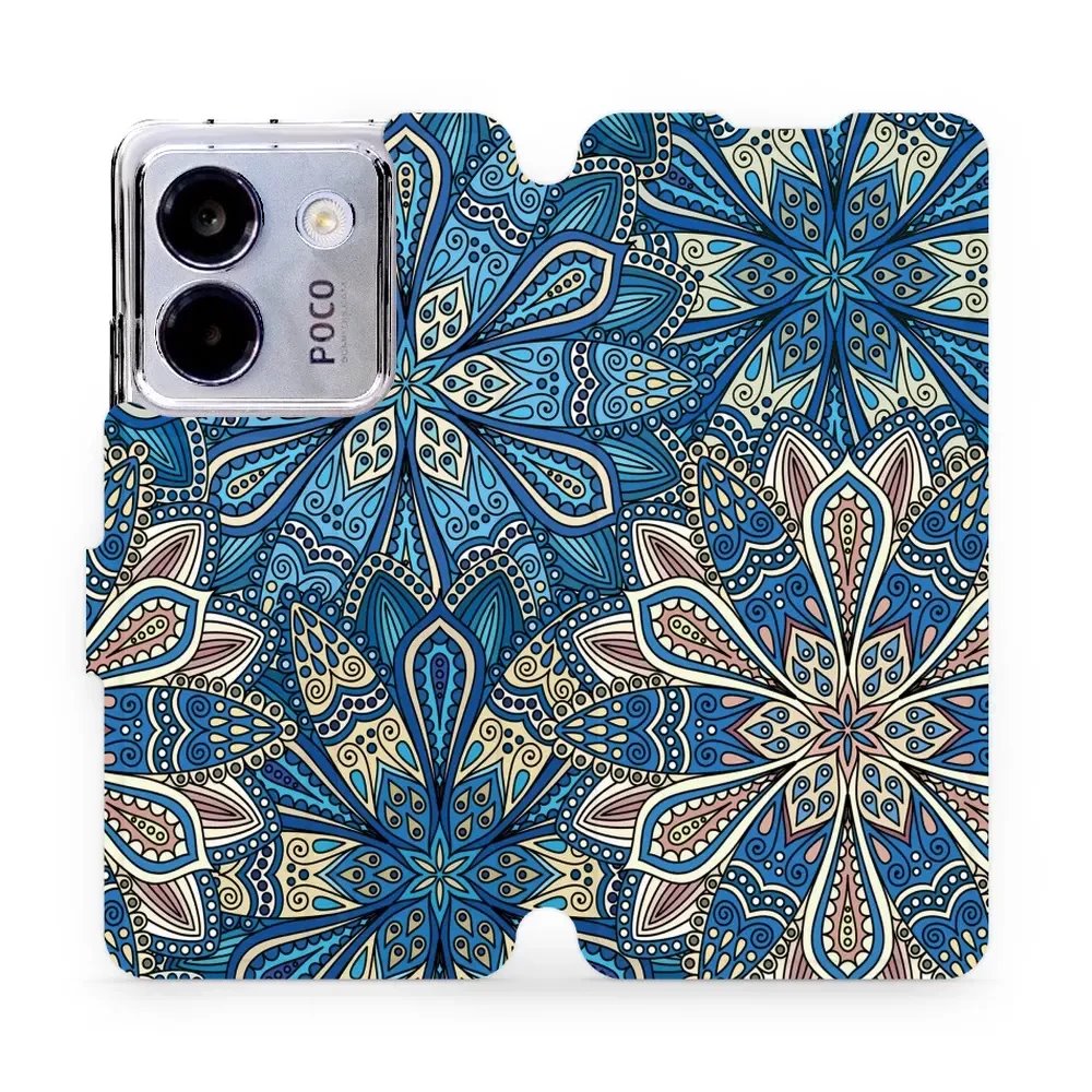 Flipové pouzdro Mobiwear - Xiaomi POCO M7 Pro 5G - V108P Modré mandala květy