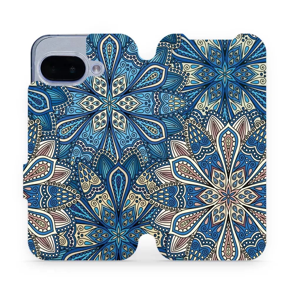 Flipové pouzdro Mobiwear - Google Pixel 9A - V108P Modré mandala květy
