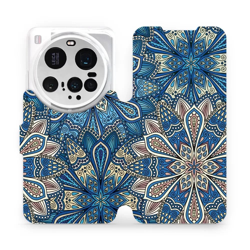 Flipové pouzdro Mobiwear - Xiaomi 15 Ultra - V108P Modré mandala květy