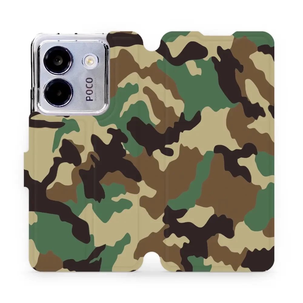 Flipové pouzdro Mobiwear - Xiaomi POCO M7 Pro 5G - V111P Maskáče