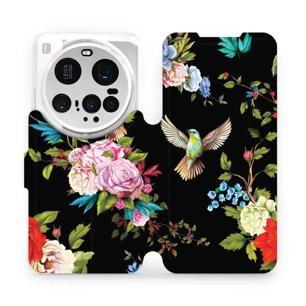 Flipové pouzdro Mobiwear - Xiaomi 15 Ultra - VD09S Ptáčci a květy