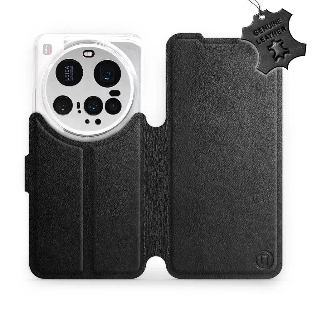 Kožené flip pouzdro Mobiwear - Xiaomi 15 Ultra - Černé