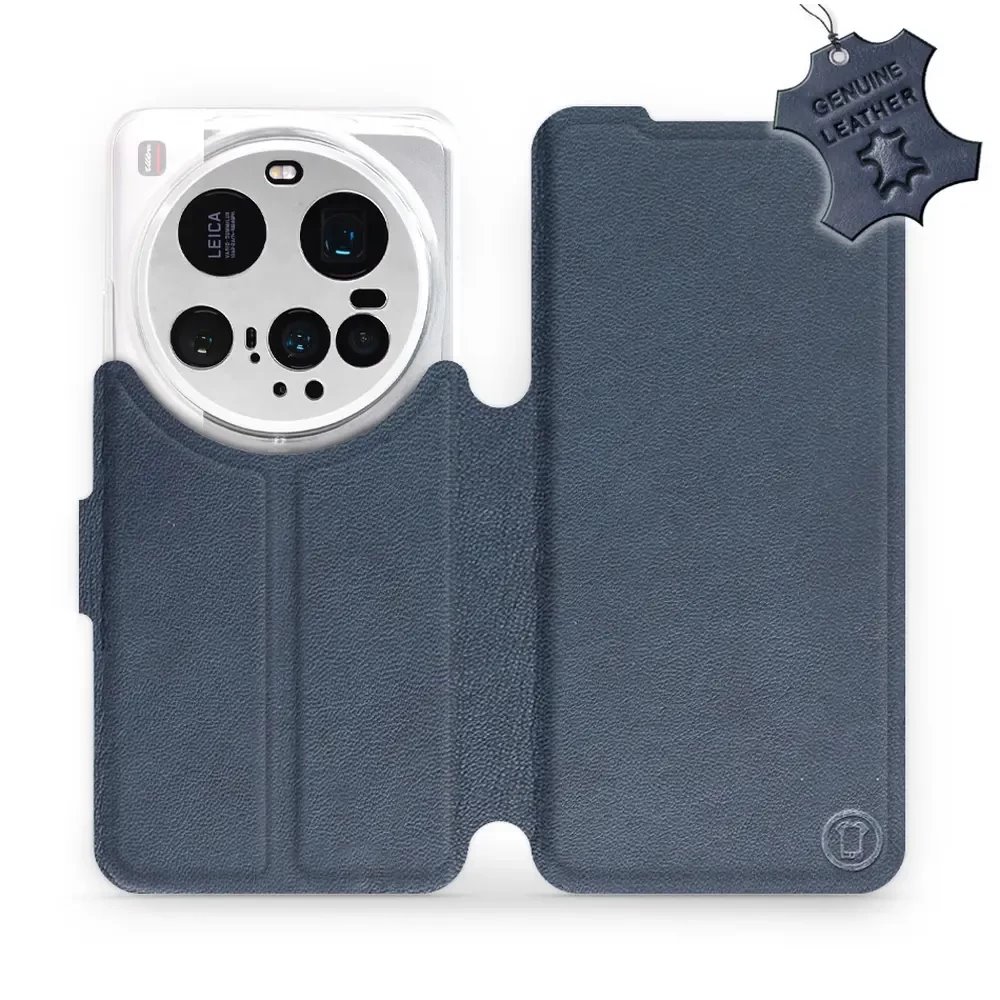 Kožené flip pouzdro Mobiwear - Xiaomi 15 Ultra - Modré