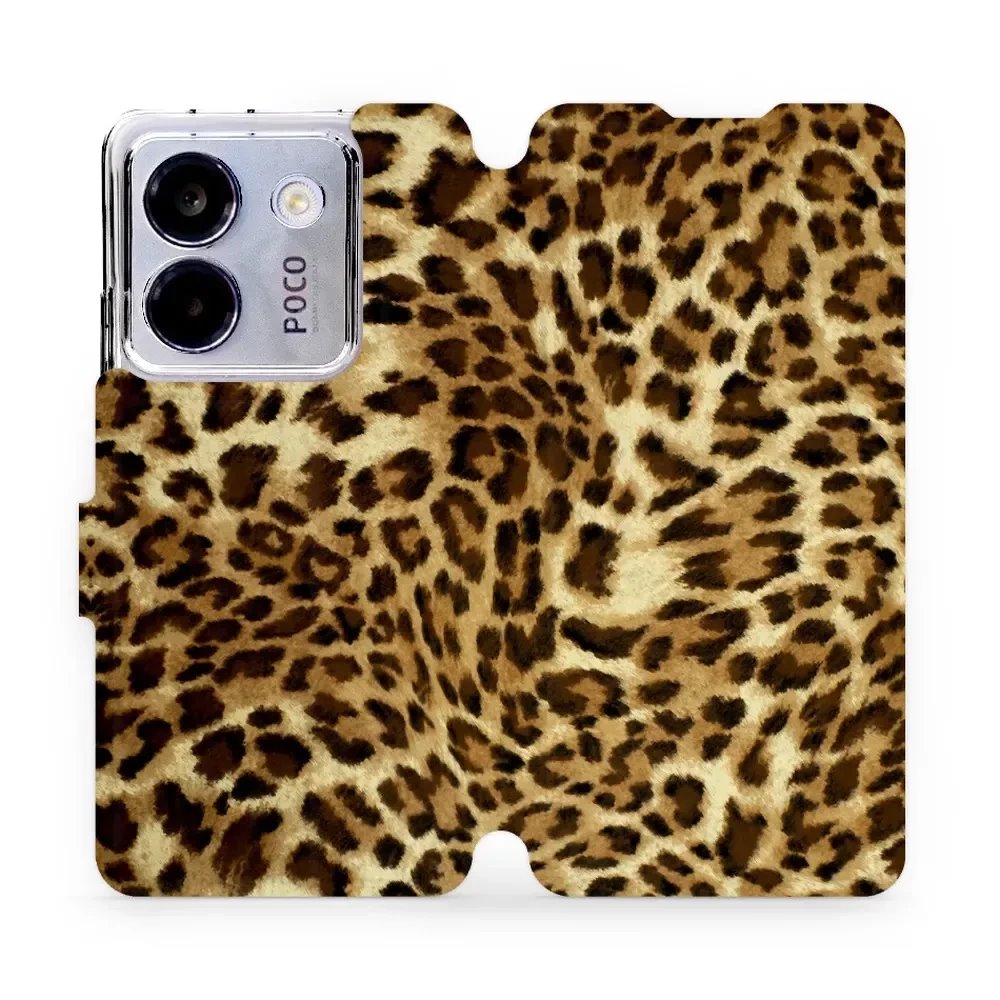 Flipové pouzdro Mobiwear - Xiaomi POCO M7 Pro 5G - VA33P Leopardí vzor