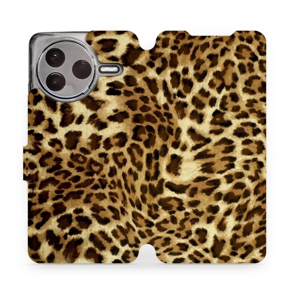 Flipové pouzdro Mobiwear - Xiaomi POCO F7 Pro 5G - VA33P Leopardí vzor