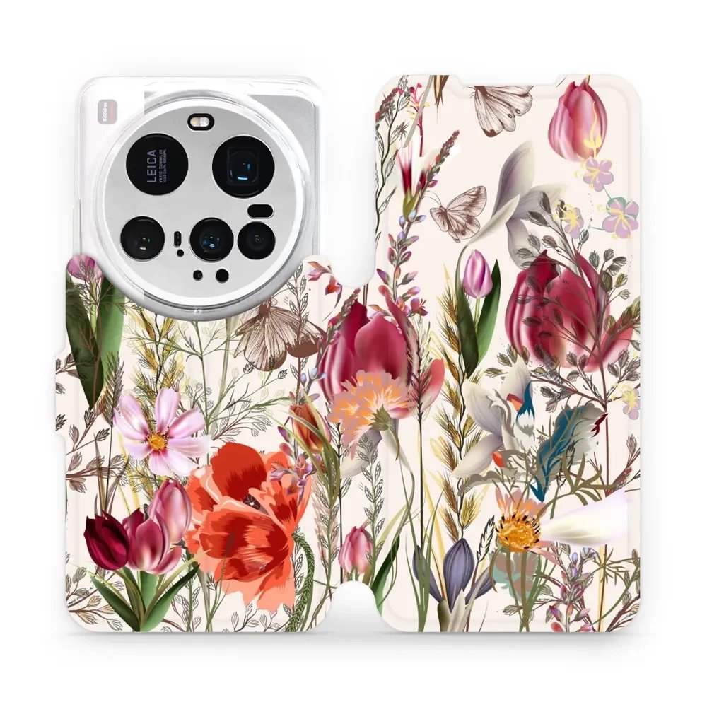 Flipové pouzdro Mobiwear - Xiaomi 15 Ultra - MP01S Rozkvetlá louka
