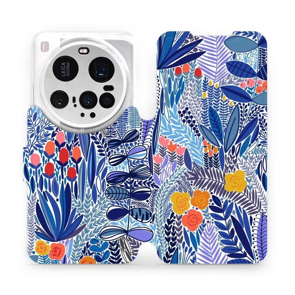 Flipové pouzdro Mobiwear - Xiaomi 15 Ultra - MP03P Modrá květena