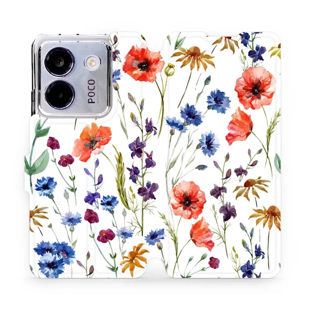 Flipové pouzdro Mobiwear - Xiaomi POCO M7 Pro 5G - MP04S Luční kvítí