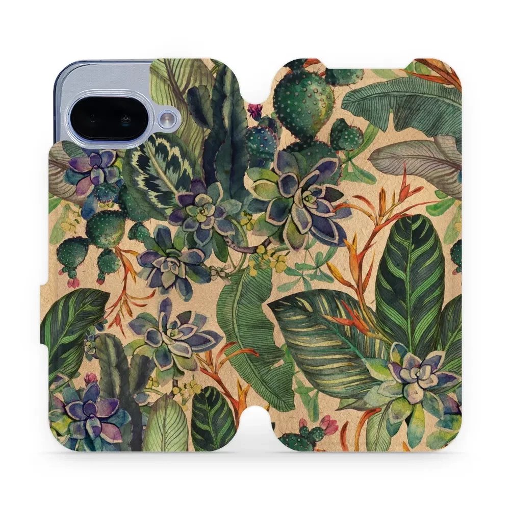 Flipové pouzdro Mobiwear - Google Pixel 9A - VP05S Sukulenty