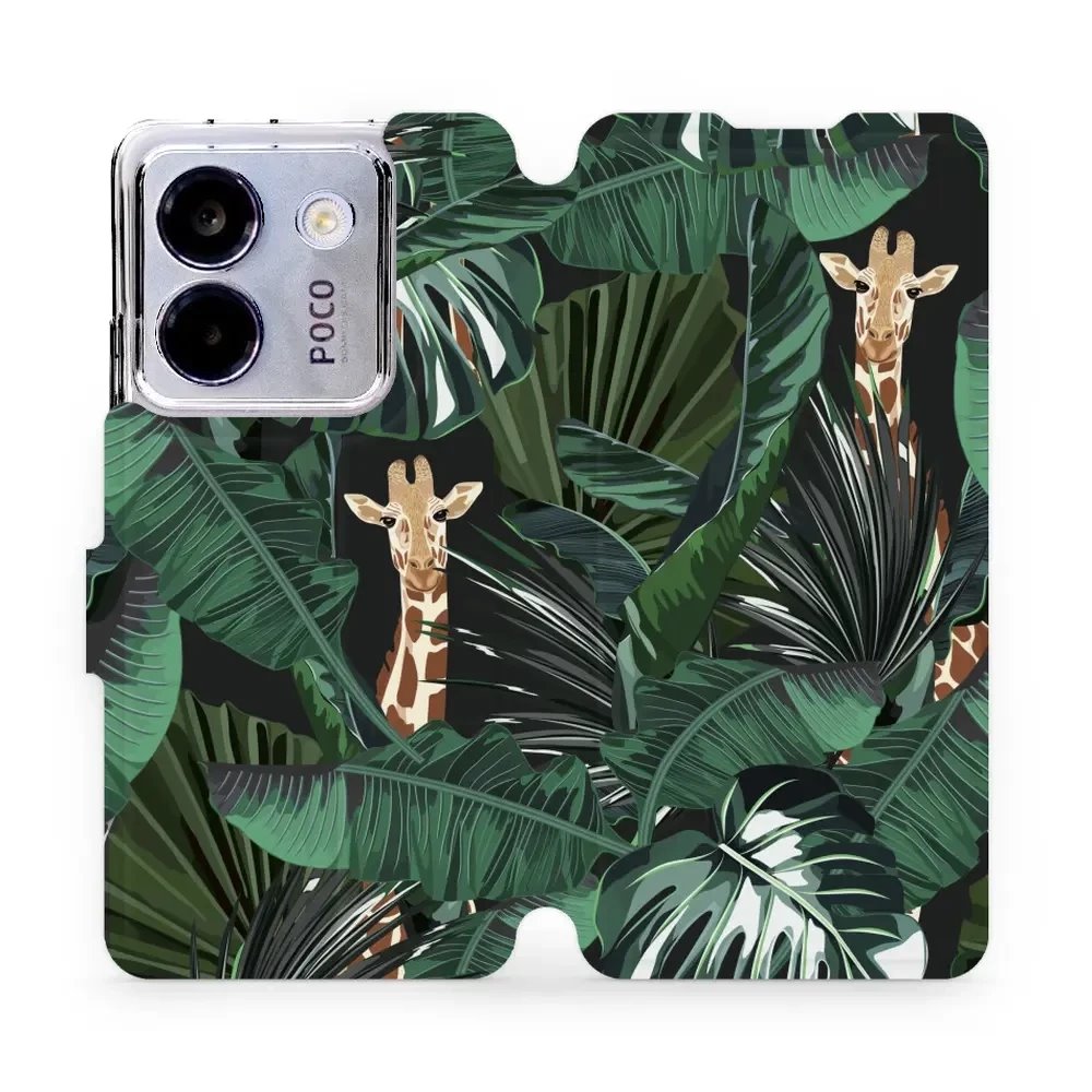 Flipové pouzdro Mobiwear - Xiaomi POCO M7 Pro 5G - VP06P Žirafky