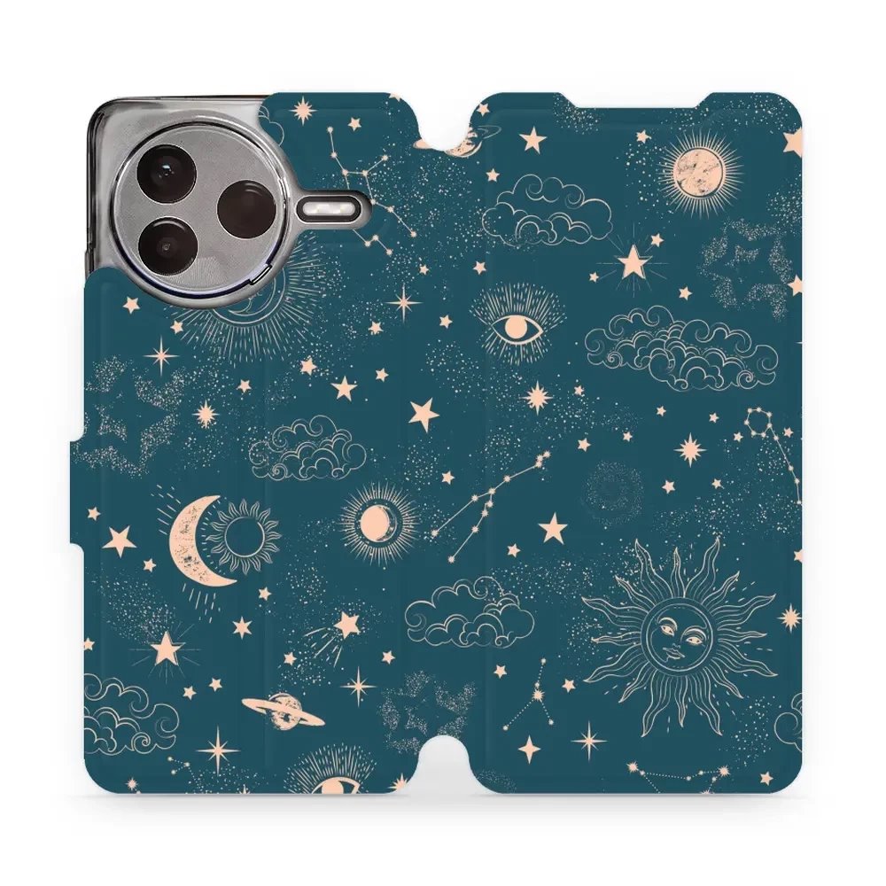 Flipové pouzdro Mobiwear - Xiaomi POCO F7 Pro 5G - VP14S Magický vesmír