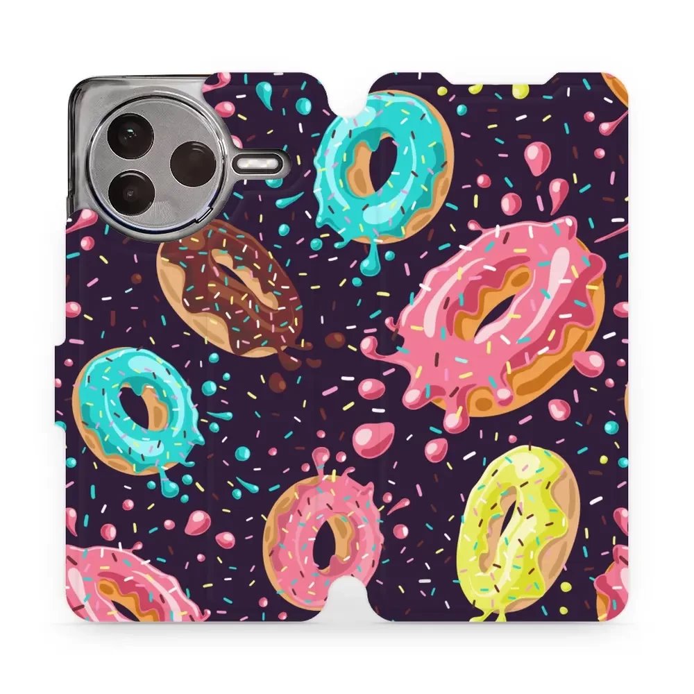 Flipové pouzdro Mobiwear - Xiaomi POCO F7 Pro 5G - VP19S Donutky