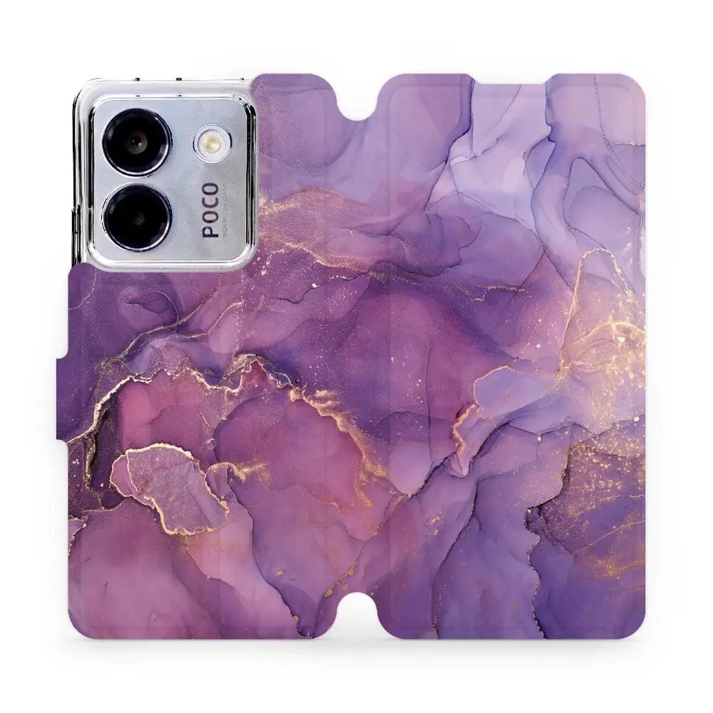 Flipové pouzdro Mobiwear - Xiaomi POCO M7 Pro 5G - VP20S Fialový mramor