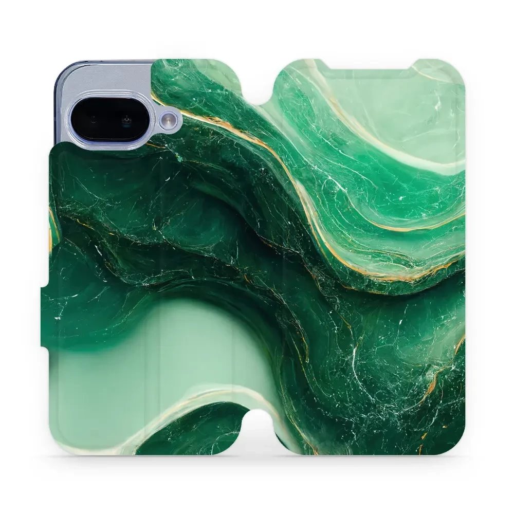 Flipové pouzdro Mobiwear - Google Pixel 9A - VP38S Zelený mramor