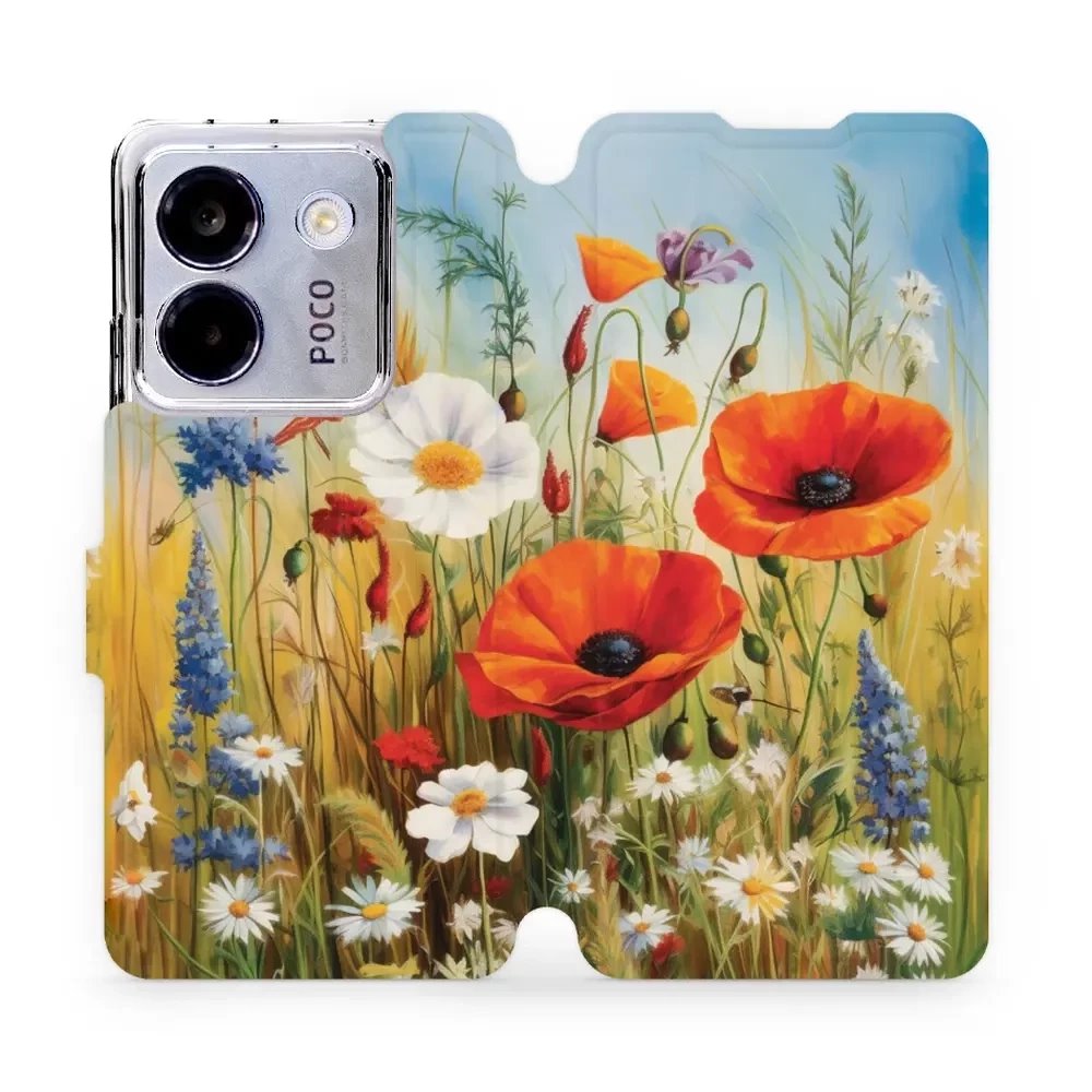 Flipové pouzdro Mobiwear - Xiaomi POCO M7 Pro 5G - VP43S Letní louka - VÝPRODEJ