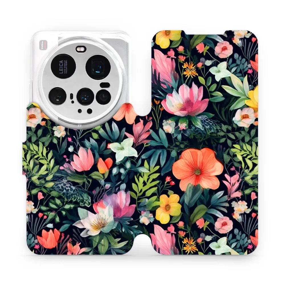 Flipové pouzdro Mobiwear - Xiaomi 15 Ultra - VP48S Pestré kvítky