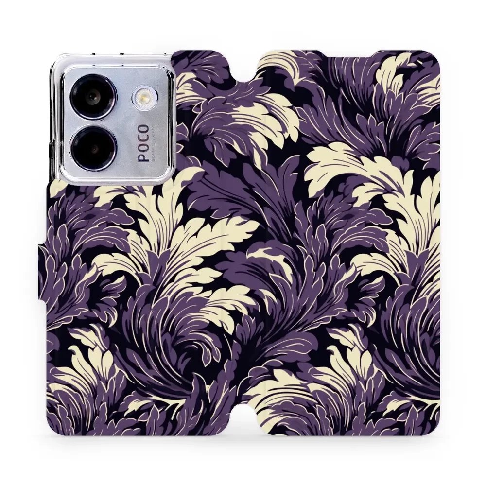 Flipové pouzdro Mobiwear - Xiaomi POCO M7 Pro 5G - VA46S Fialové rostliny