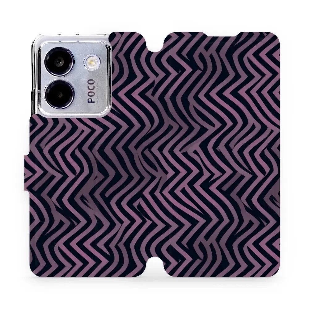 Flipové pouzdro Mobiwear - Xiaomi POCO M7 Pro 5G - VA55S Fialové klikyháky