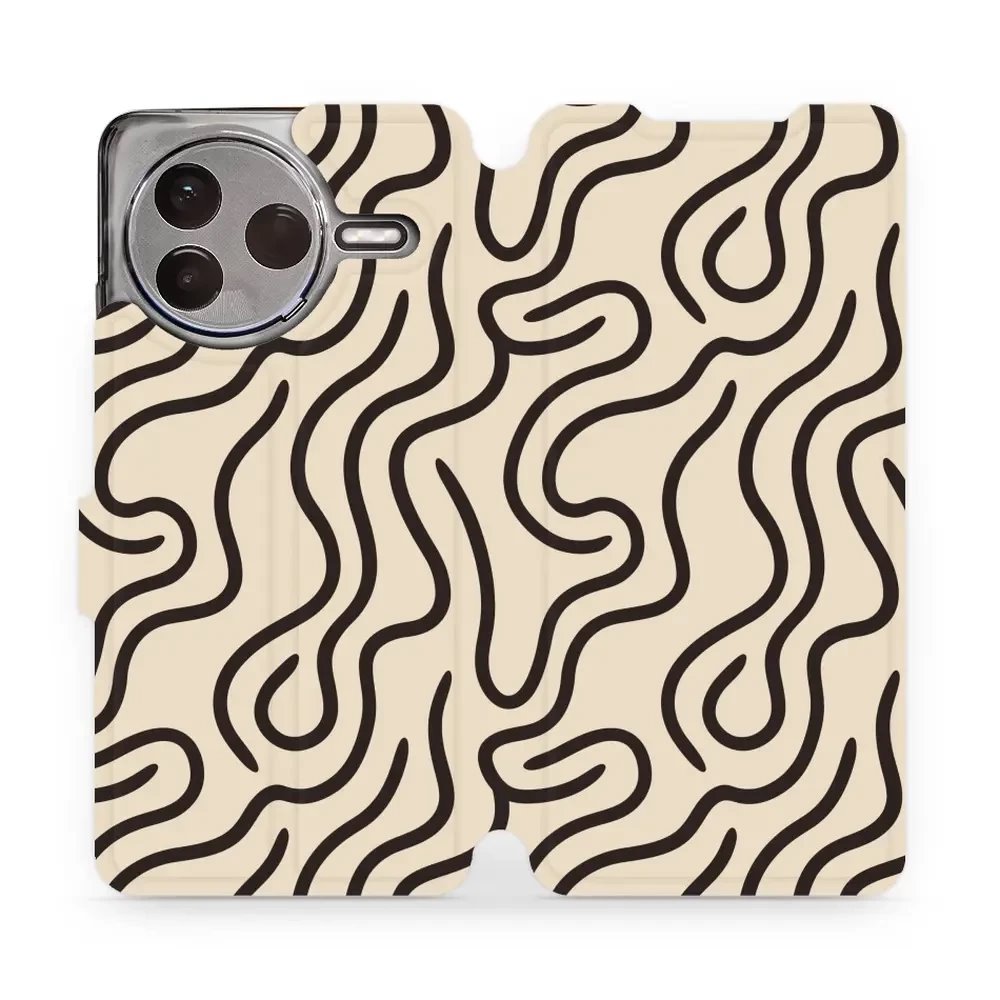 Flipové pouzdro Mobiwear - Xiaomi POCO F7 Pro 5G - VA60S Linky
