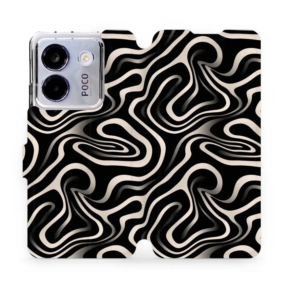Flipové pouzdro Mobiwear - Xiaomi POCO M7 Pro 5G - VA63S Vlnky a linky
