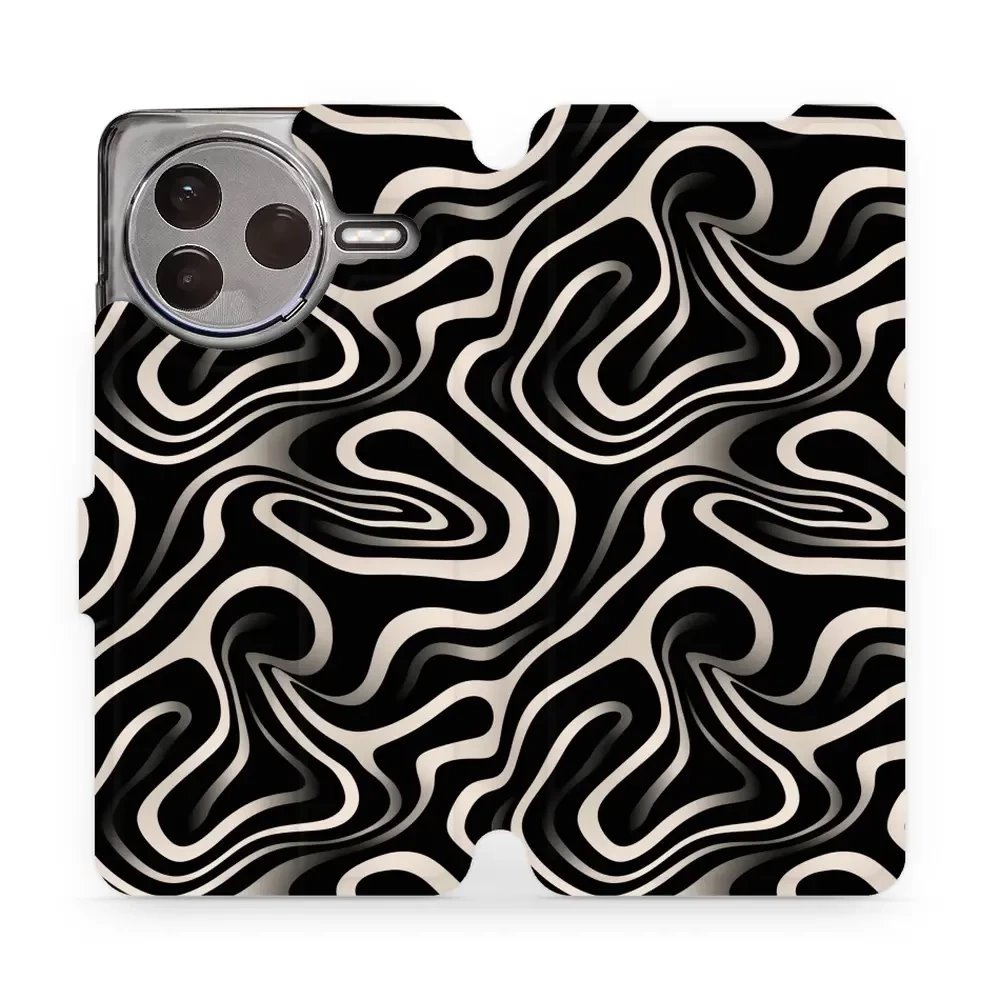 Flipové pouzdro Mobiwear - Xiaomi POCO F7 Pro 5G - VA63S Vlnky a linky