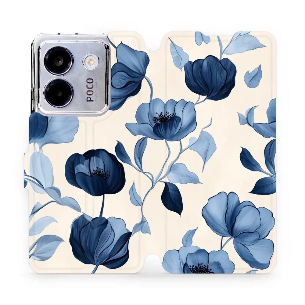Flipové pouzdro Mobiwear - Xiaomi POCO M7 Pro 5G - VP73S Modrá krása květů