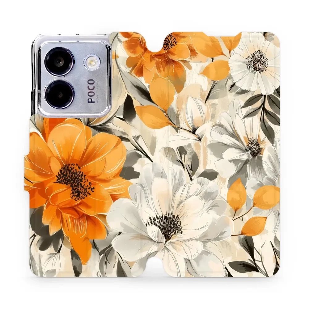 Flipové pouzdro Mobiwear - Xiaomi POCO M7 Pro 5G - VP75S Podzimní květy