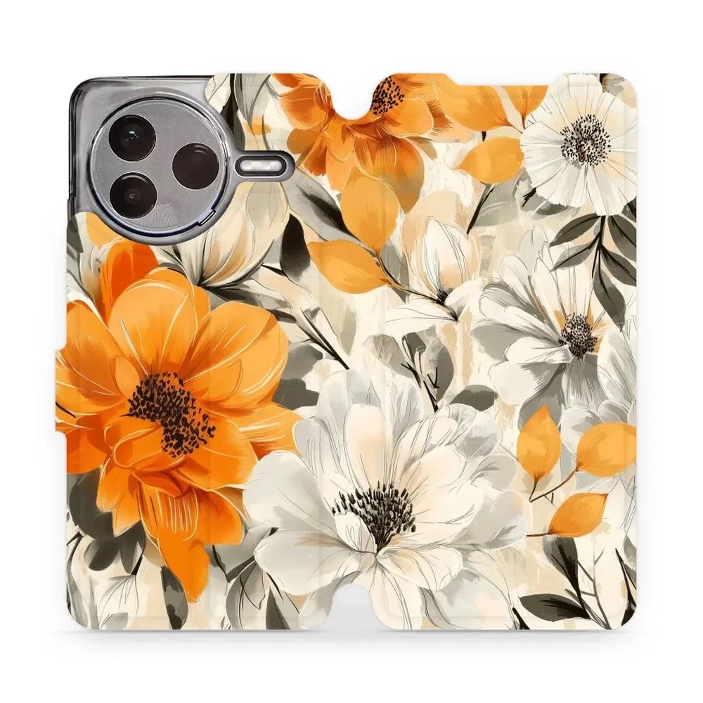 Flipové pouzdro Mobiwear - Xiaomi POCO F7 Pro 5G - VP75S Podzimní květy