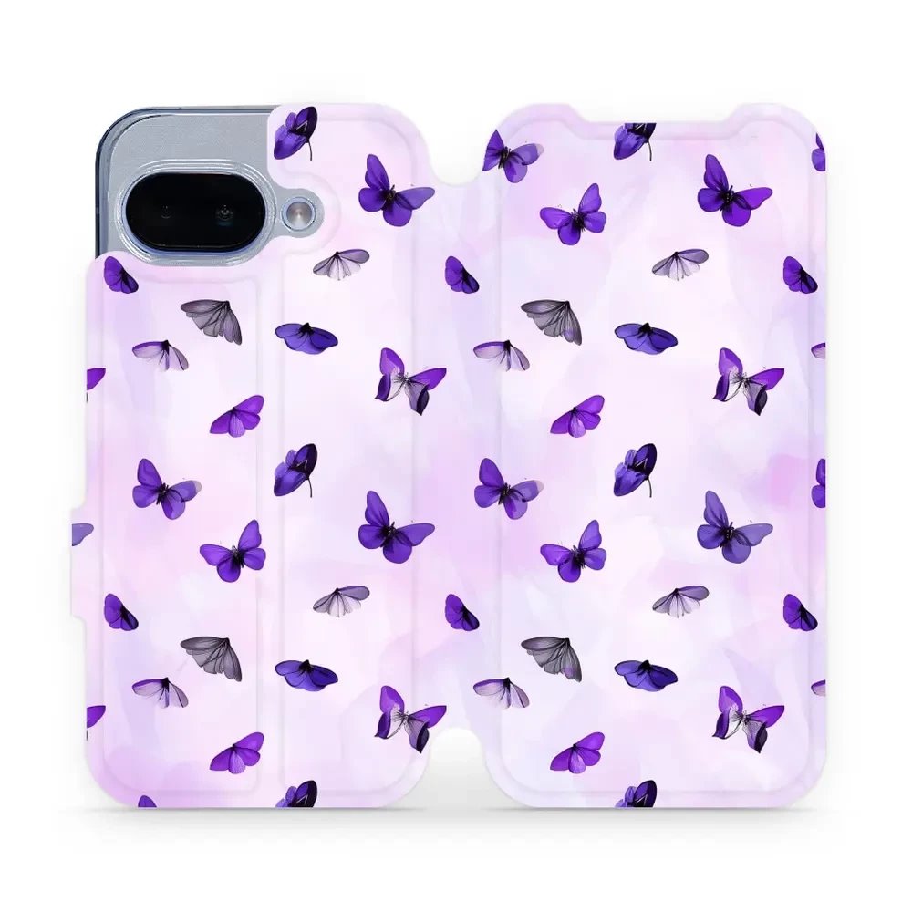 Flipové pouzdro Mobiwear - Google Pixel 9A - VP76S Fialoví motýlci